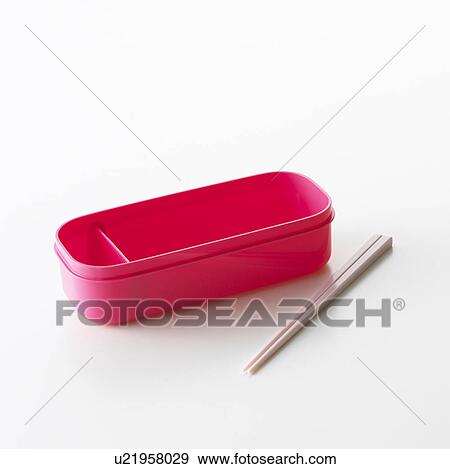 Stock Photo - Lunch box and chopsticks. Fotosearch