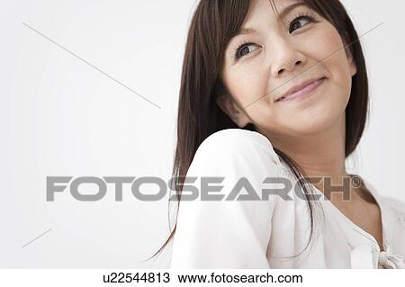 Mid Adult Woman Smiling View Large Photo Image Stock Image - Mid Adult Woman Smiling. Fotosearch