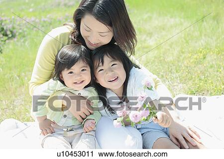Mother with Two Daughters View Large Photo Image Stock Image - Mother with Two Daughters. Fotosearch