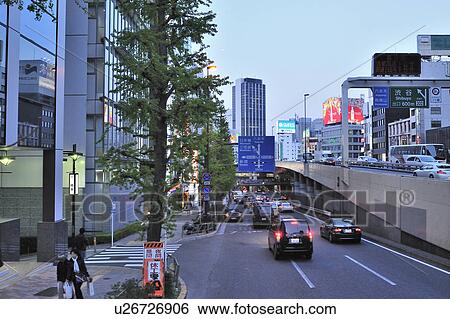 Stock Photograph - Motorway at Dusk. Fotosearch