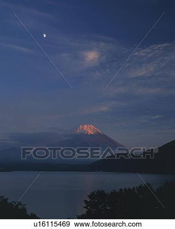 Mount Fuji at Twilight View Large Photo Image Stock Photo - Mount Fuji at Twilight. Fotosearch
