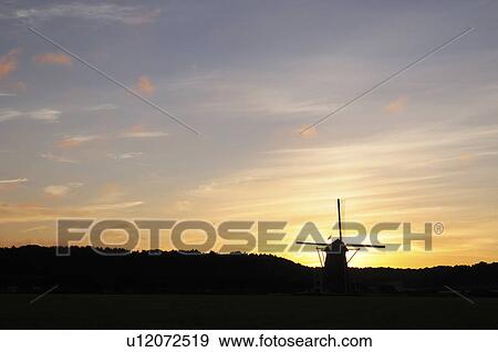 Old Windmill at Sunrise View Large Photo Image Stock Photo - Old Windmill at Sunrise. Fotosearch