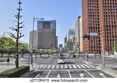 Stock Photography - Otemachi Seen From Wadakuramon Crossing. Fotosearch
