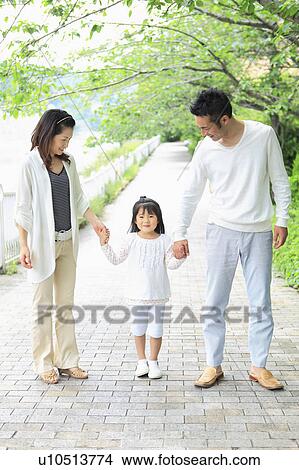 Parents and Daughter in Park View Large Photo Image Picture - Parents and Daughter in Park. Fotosearch