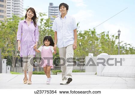 Parents Walking Hand in Hand with Daughter View Large Photo Image Picture - Parents Walking Hand in Hand with Daughter. Fotosearch