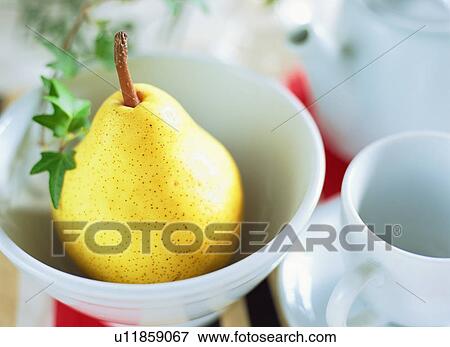 Stock Photo - Pear in a bowl. Fotosearch