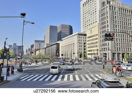 Stock Photograph - Pedestrian Crossing and Traffic Lights. Fotosearch