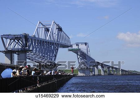 People Fishing at Bridge View Large Photo Image Stock Photo - People Fishing at Bridge. Fotosearch