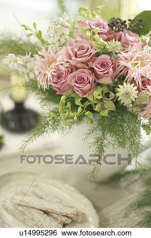 Pink Bouquet and Sweets View Large Photo Image Stock Photograph - Pink Bouquet and Sweets. Fotosearch