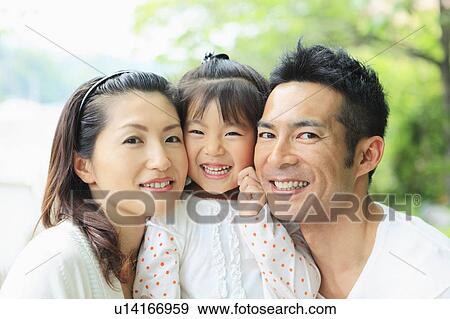 Portrait of Parents and Daughter View Large Photo Image Stock Photo - Portrait of Parents and Daughter. Fotosearch