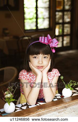 Stock Photograph - Portrait of Young Girl. Fotosearch