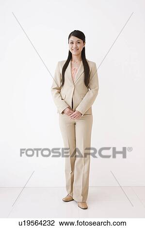 Stock Image - Portrait of young woman. Fotosearch
