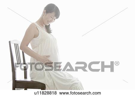 Pregnant Mid Adult Woman View Large Photo Image Stock Photo - Pregnant Mid Adult Woman. Fotosearch
