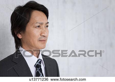 Profile of mature businessman View Large Photo Image Stock Photograph - Profile of mature businessman. Fotosearch