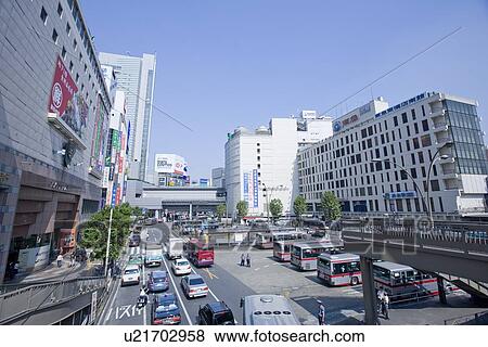 Shibuya Station View Large Photo Image Stock Photo - Shibuya Station. Fotosearch