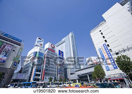 Shibya Station, Low Angle View View Large Photo Image Stock Image - Shibya Station, Low Angle View. Fotosearch