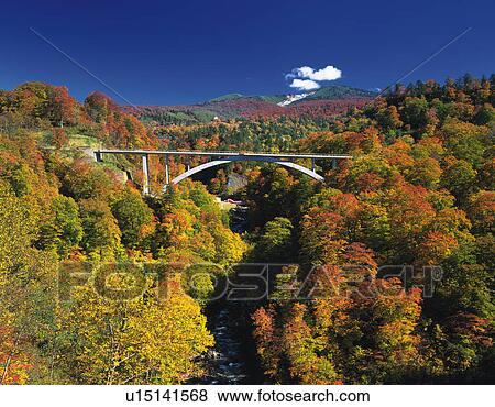 Stock Photo - Shin Tamagawa Hot Spring Bridge. Fotosearch