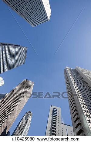 Shinjuku Skyscrapers, Low Angle View View Large Photo Image Stock Image - Shinjuku Skyscrapers, Low Angle View. Fotosearch