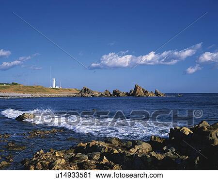 Shiriyazaki Lighthouse View Large Photo Image Stock Image - Shiriyazaki Lighthouse. Fotosearch
