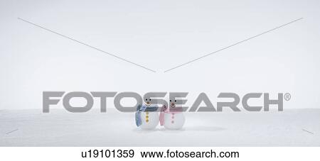 Snowman Couple View Large Photo Image Stock Photo - Snowman Couple. Fotosearch