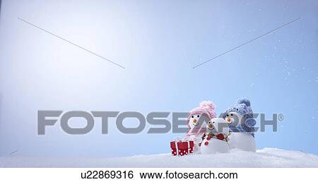 Stock Photograph - Snowman Family. Fotosearch
