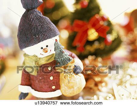 Stock Photo - Snowman figurine. Fotosearch