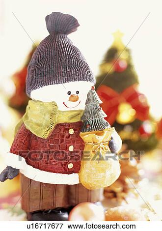 Stock Photo - Snowman figurine. Fotosearch