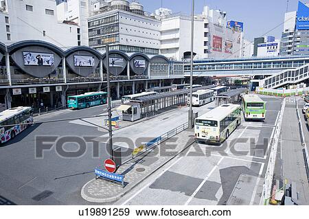 Stock Photo - Southern Entrance of Shibuya Station. Fotosearch