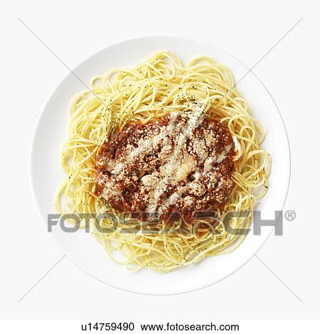 Stock Image - Spaghetti on a plate. Fotosearch