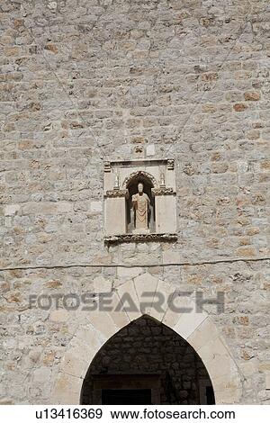 Stock Photo - St Blaise Statue. Fotosearch