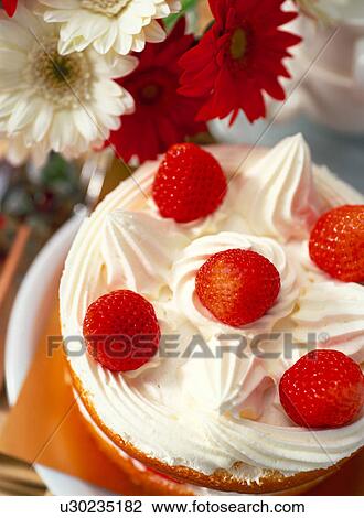 Stock Image - Strawberry shortcake. Fotosearch