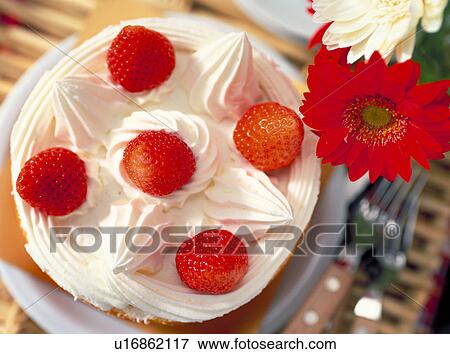 Stock Photo - Strawberry shortcake. Fotosearch