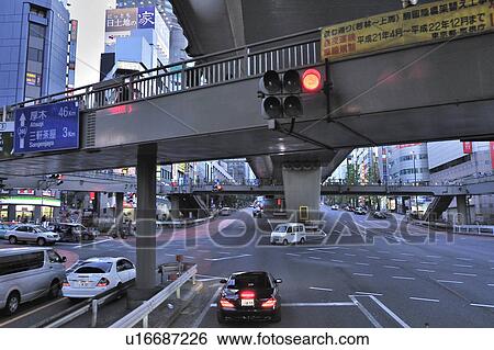 Street and Traffic Lights Under Overpass View Large Photo Image Stock Photograph - Street and Traffic Lights Under Overpass. Fotosearch