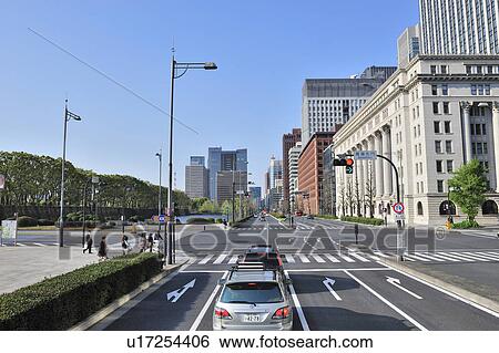 Stock Photograph - Street in Marunouchi. Fotosearch