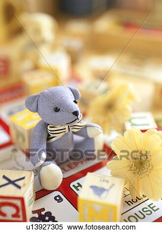 Stock Photography - Teddy bear and toys. Fotosearch