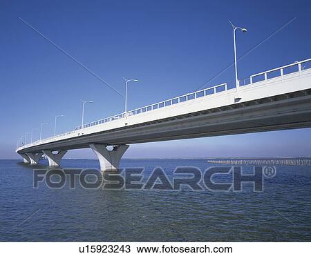 Stock Image - Tokyo Bay Aqua-Line. Fotosearch