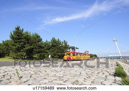 Stock Photo - Tourist Train at Kasai Rinkai Park. Fotosearch