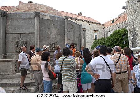 Tourists at Big Onofrio's Fountain View Large Photo Image Picture - Tourists at Big Onofrio's Fountain. Fotosearch