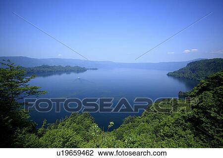 Stock Image - Towada lake. Fotosearch