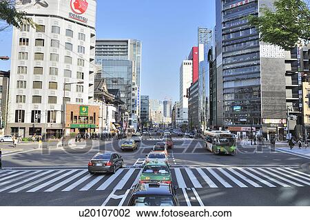 Stock Image -  Tsukiji Seen From Mihara Bridge. Fotosearch