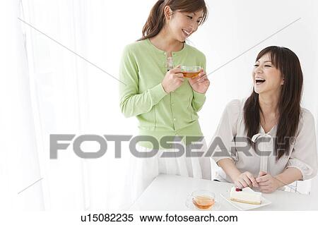 Two Women Having Tea and Cake View Large Photo Image Stock Photography - Two Women Having Tea and Cake. Fotosearch