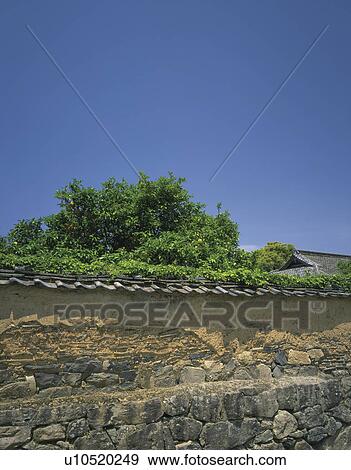 Stock Photo - Wall Surrounding Samurai Residence. Fotosearch