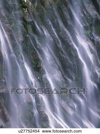 Picture - Water Falling Down on Rock. Fotosearch
