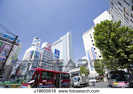 Stock Photo - West Entrance of Shibuya Station. Fotosearch