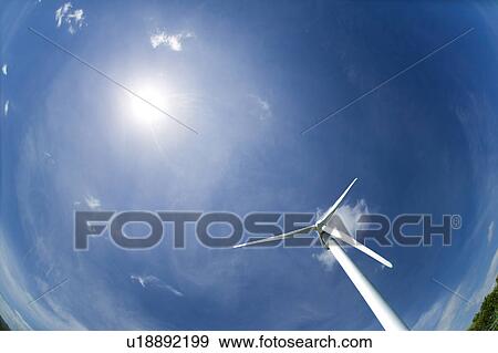 Wind Turbine Against Sky View Large Photo Image Stock Photo - Wind Turbine Against Sky. Fotosearch