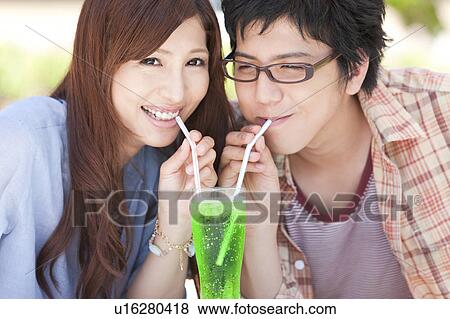 Young Couple Having Soda View Large Photo Image Stock Photo - Young Couple Having Soda. Fotosearch