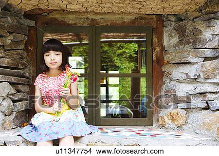 Young Girl Sitting on Windowsill View Large Photo Image Picture - Young Girl Sitting on Windowsill. Fotosearch