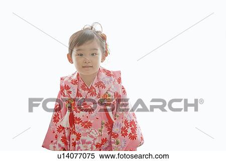 Young Girl Wearing Kimono During Shichi-Go-San Festival View Large Photo Image Stock Photography - Young Girl Wearing Kimono During Shichi-Go-San Festival. Fotosearch