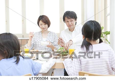 A family having a meal View Large Photo Image Picture - A family having a meal. Fotosearch