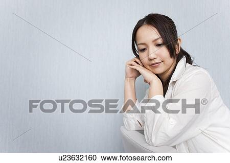 A woman thinking View Large Photo Image Stock Image - A woman thinking. Fotosearch